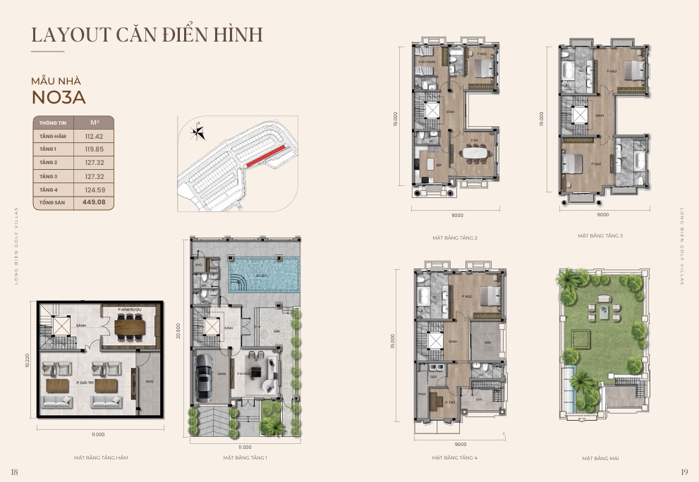 mẫu biệt thự long biên golf villas